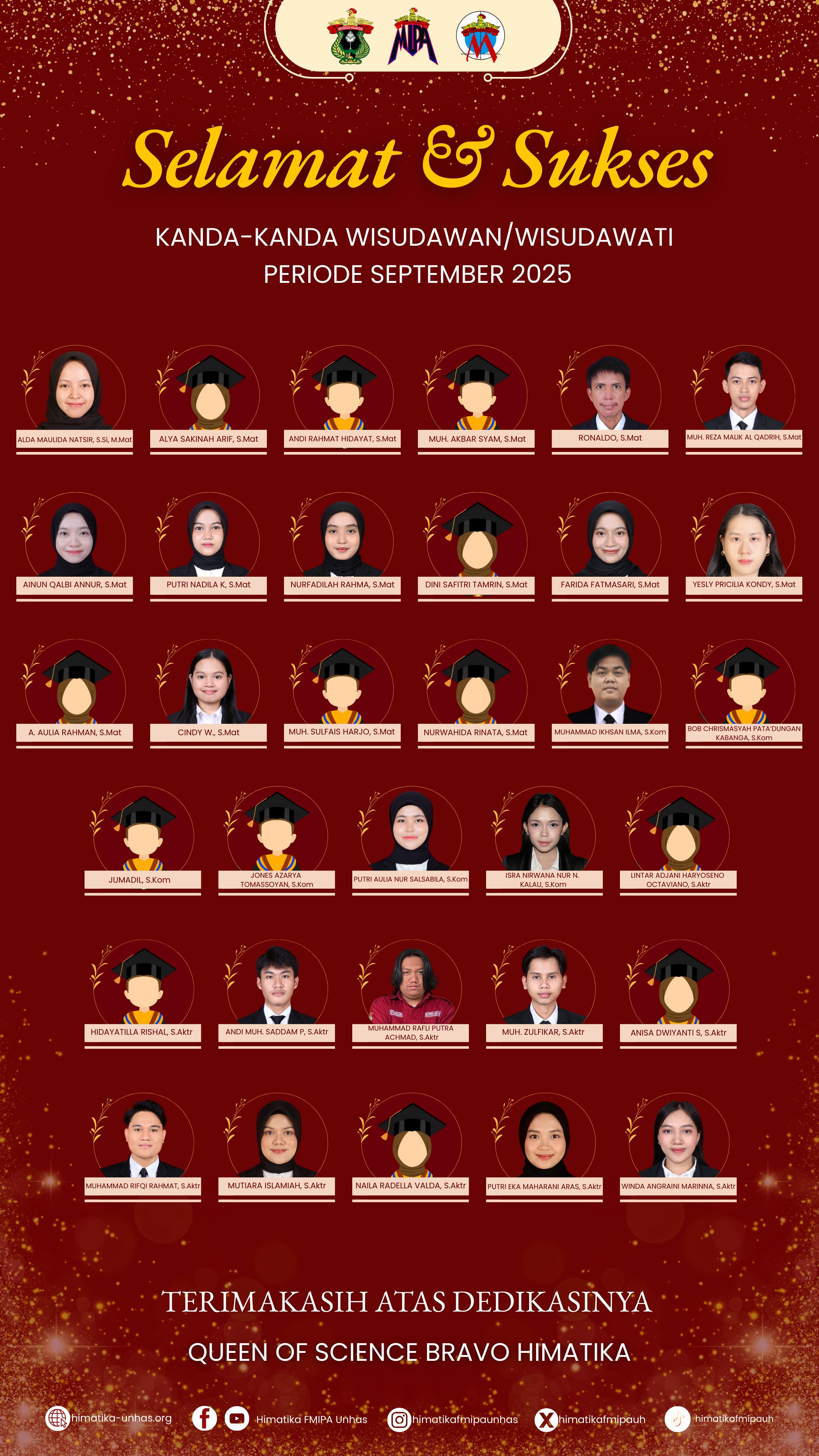 🎓[SELAMAT WISUDA PERIODE SEPTEMBER 2025]🎓