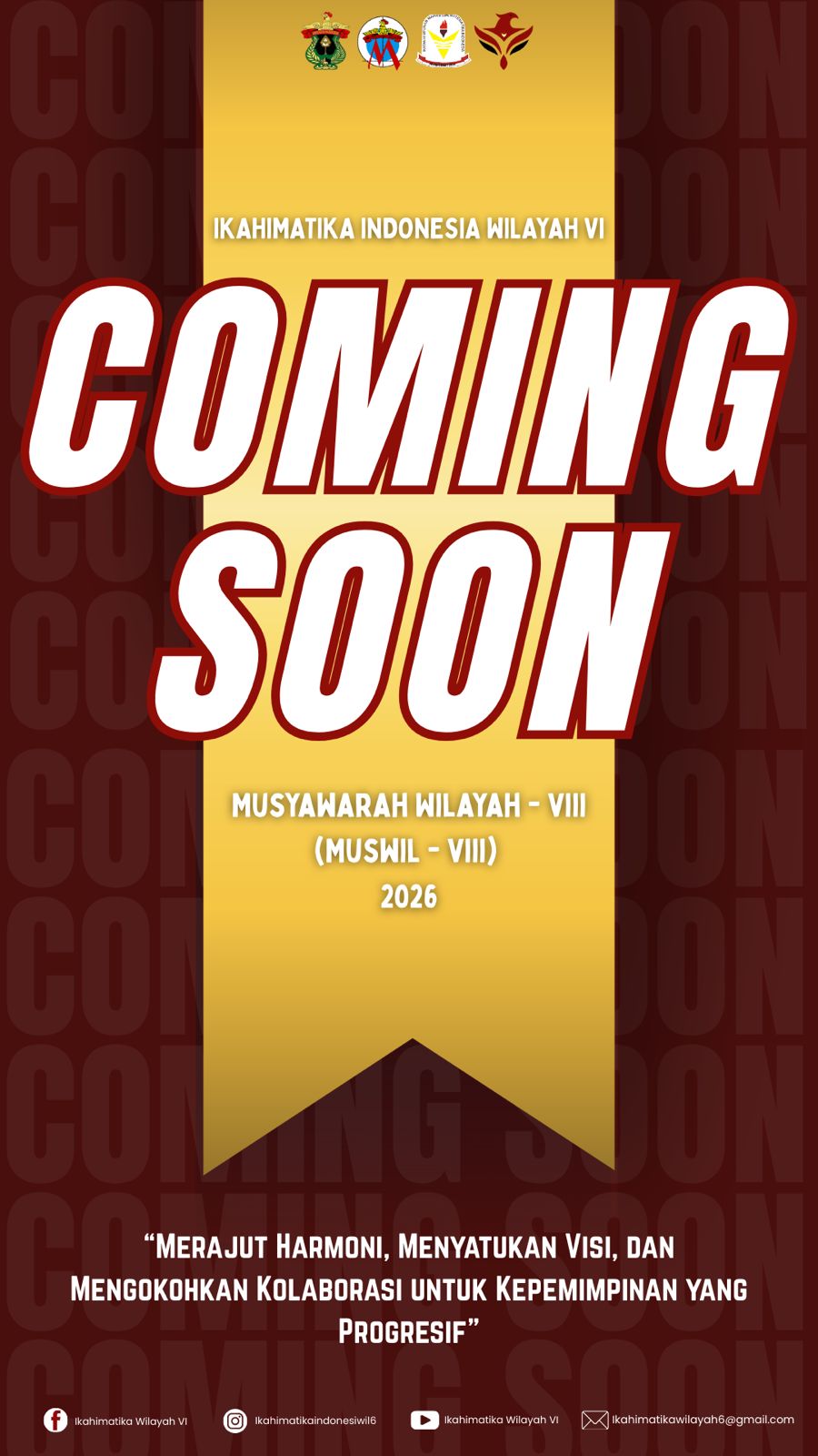 COMING SOON - Musyawarah Wilayah-VIII IKAHIMATIKA Wilayah VI